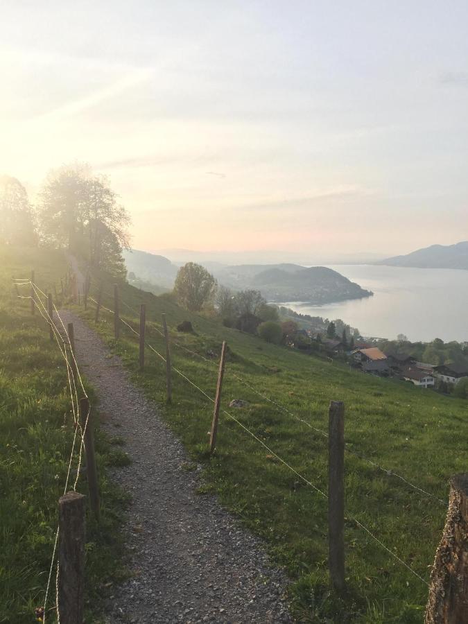 Ferienwohnung Moderne Unterkunft mit Panoramablick auf Thunersee Krattigen Exterior foto